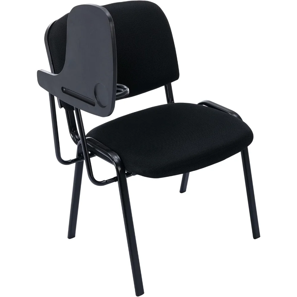 Lot de 15 fauteuils à tablette empilables, chaises de réception avec table rabattable, chaises de conférence, chaises d'école