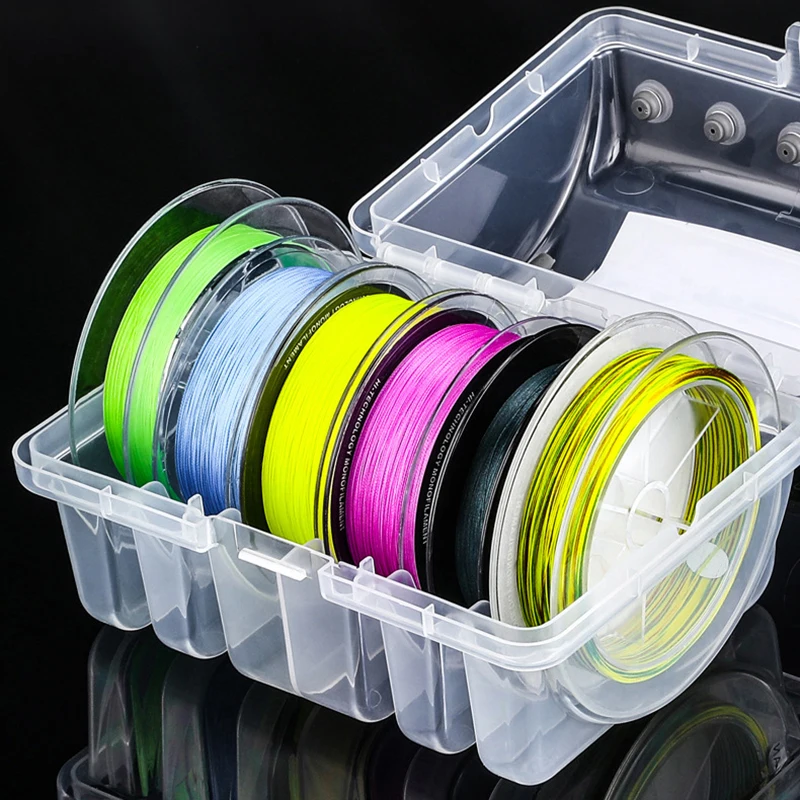 

Fishing Tackle Box 6 Compartments Fishing Accessories Line Hook Storage Case Double Sided Fishing Tool Organizer Boxes