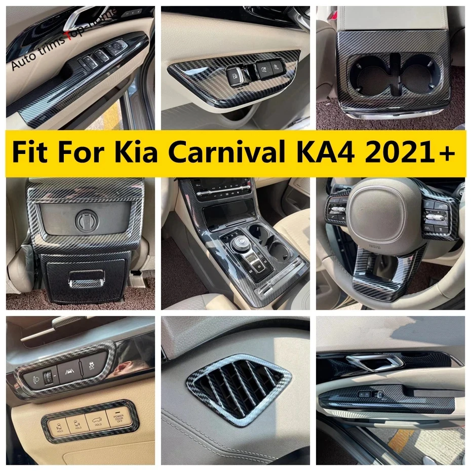 

Window Lift Button / Head Light Lamp / Steering Wheel / Gear Shift Box / Armrest Box Cover Trim For Kia Carnival KA4 2021 - 2024