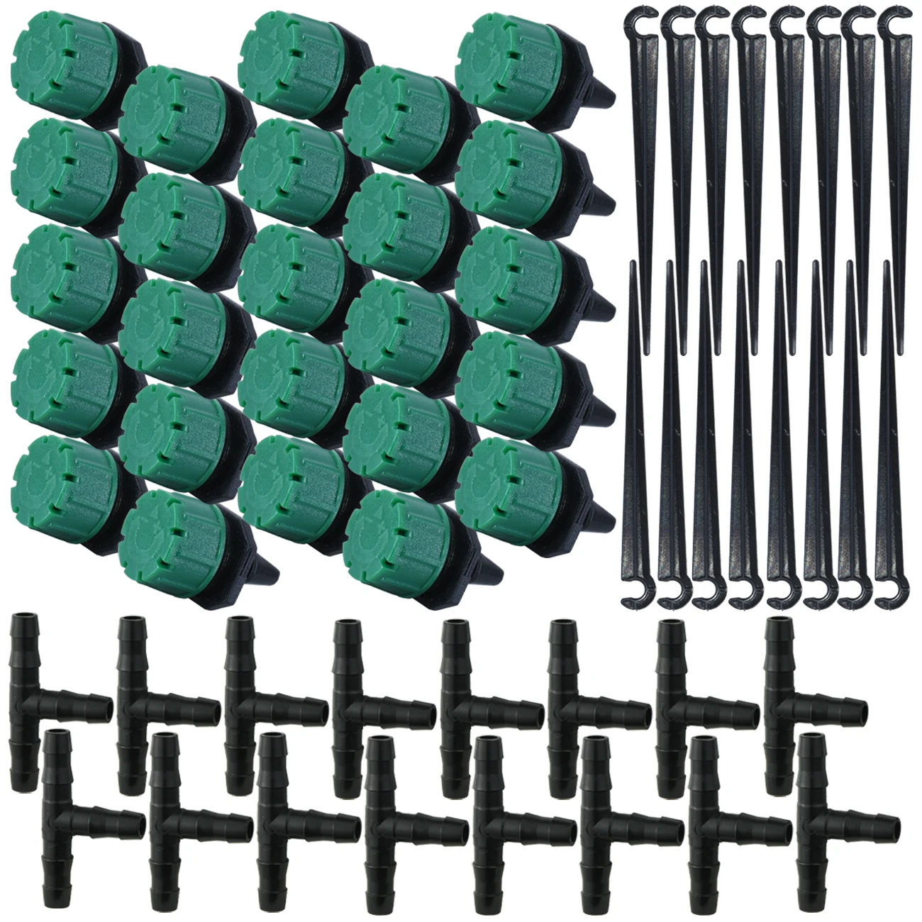 KESLA Garten 1/4'' Schlauch Automatischer Bewässerungssprinkler T-Stück-Verbinder für Tropfbewässerungsset 4/7mm Vernebelungs-Kühlsystem