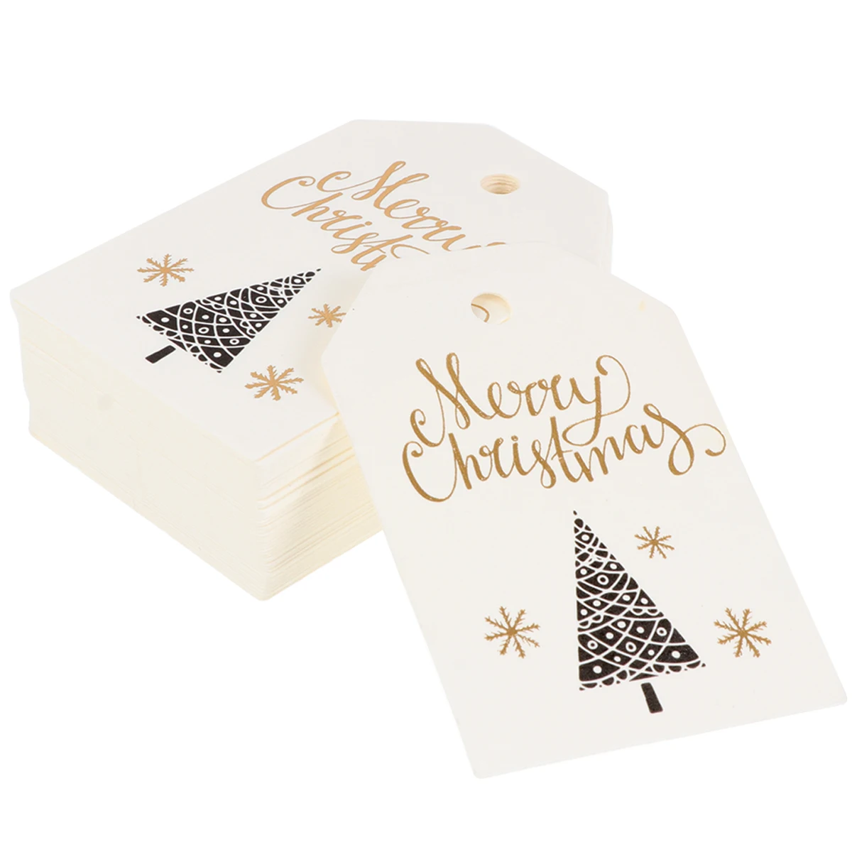 100 Pcs Christmas Tree Bookmark Card Tags for Write on Labels Paper Gifts Cardstock Bookmarks