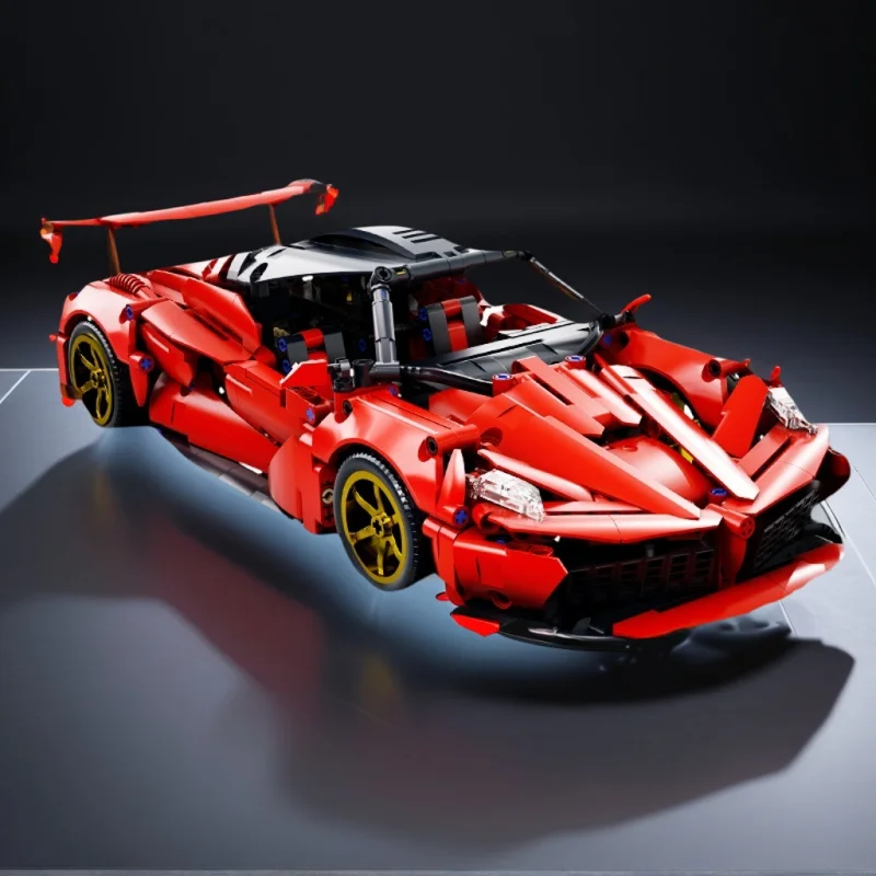 

1:14 Red Sports Car Building Blocks Set, Suitable for 14+, Challenging Assembled Model, Home Decoration & Gift