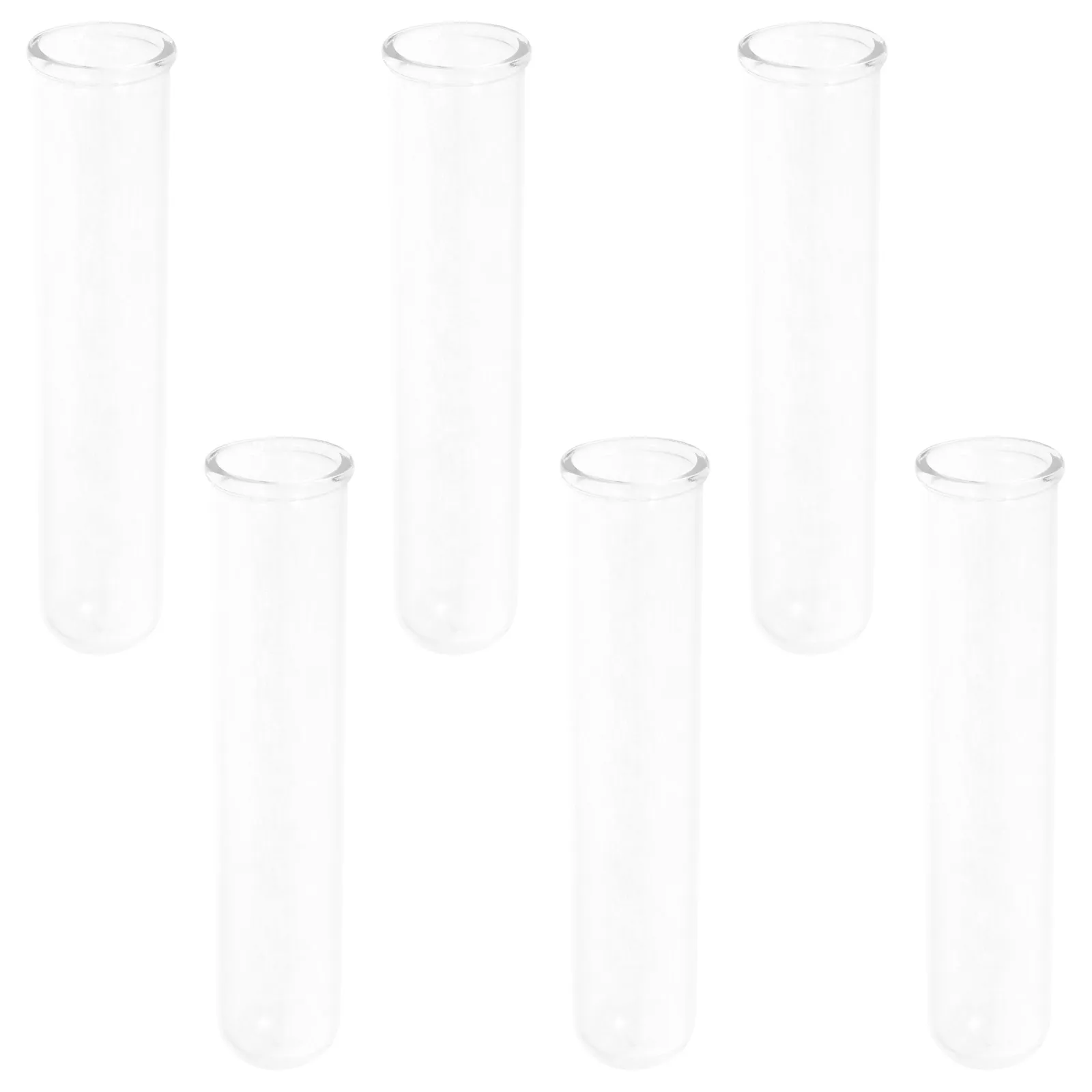 6Pcs Clear Glass Test Tubes 15Ml Hydroponic Planters Mini Plant Propagation Tubes for Indoor Desktop Table Decor
