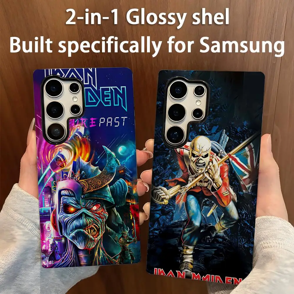 R-Run-To-The-H-Hills-Iron-M-MaidenES  Phone Case 2-in-1 Glossy shell For Samsung Galaxy S25 S24 S23 S22 S21 Plus Ultra