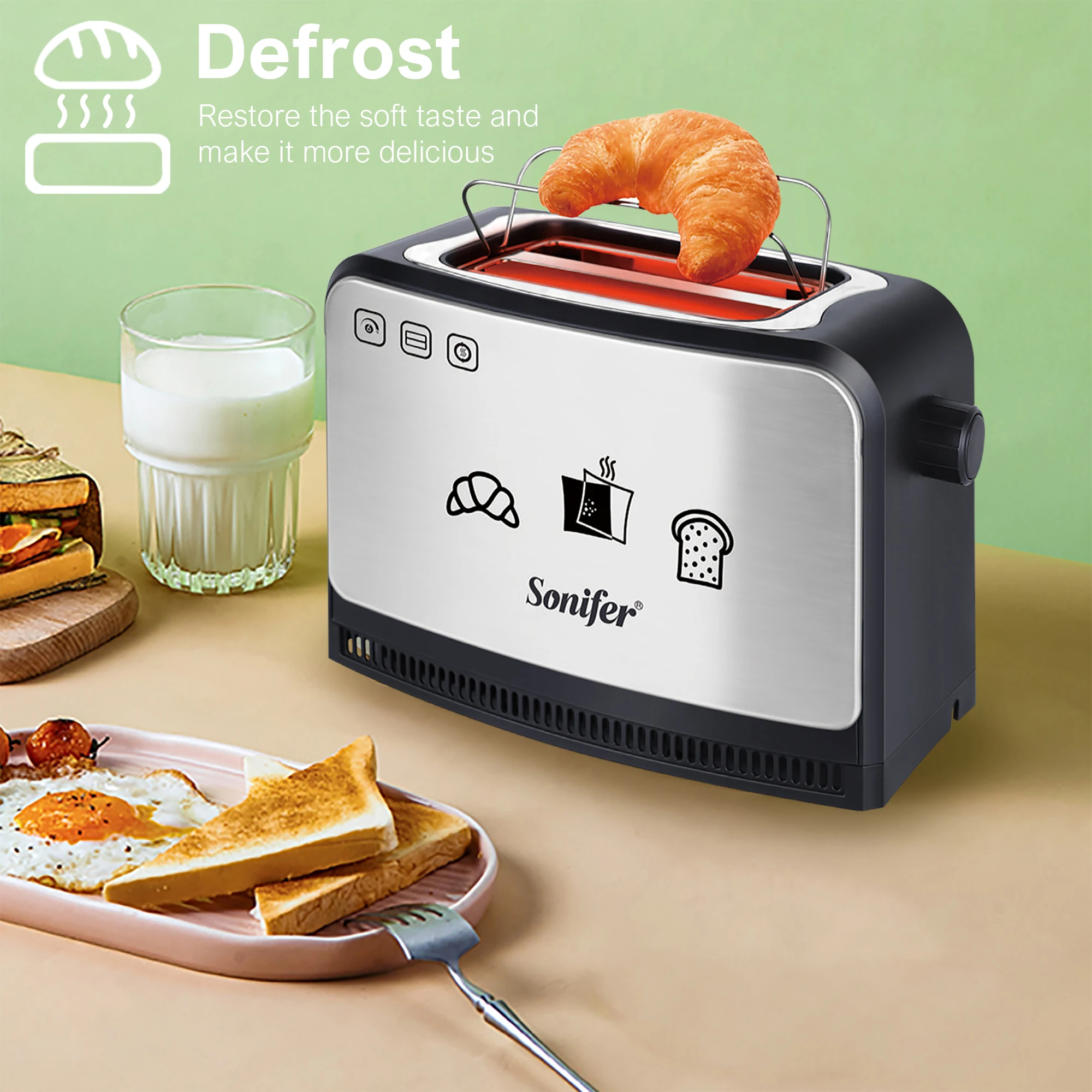 Electric Spitting Driver 700W Bread Machine Cooking Appliances  Waffles Maker Cake Breakfast Waffle Pot Baking Pan Sonifer