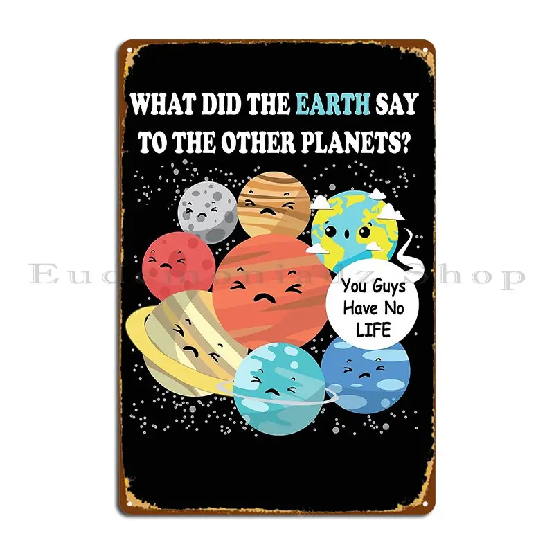 Solar System Planets Metal Plaque Poster Create Custom Custom Funny Plaques Tin Sign Poster