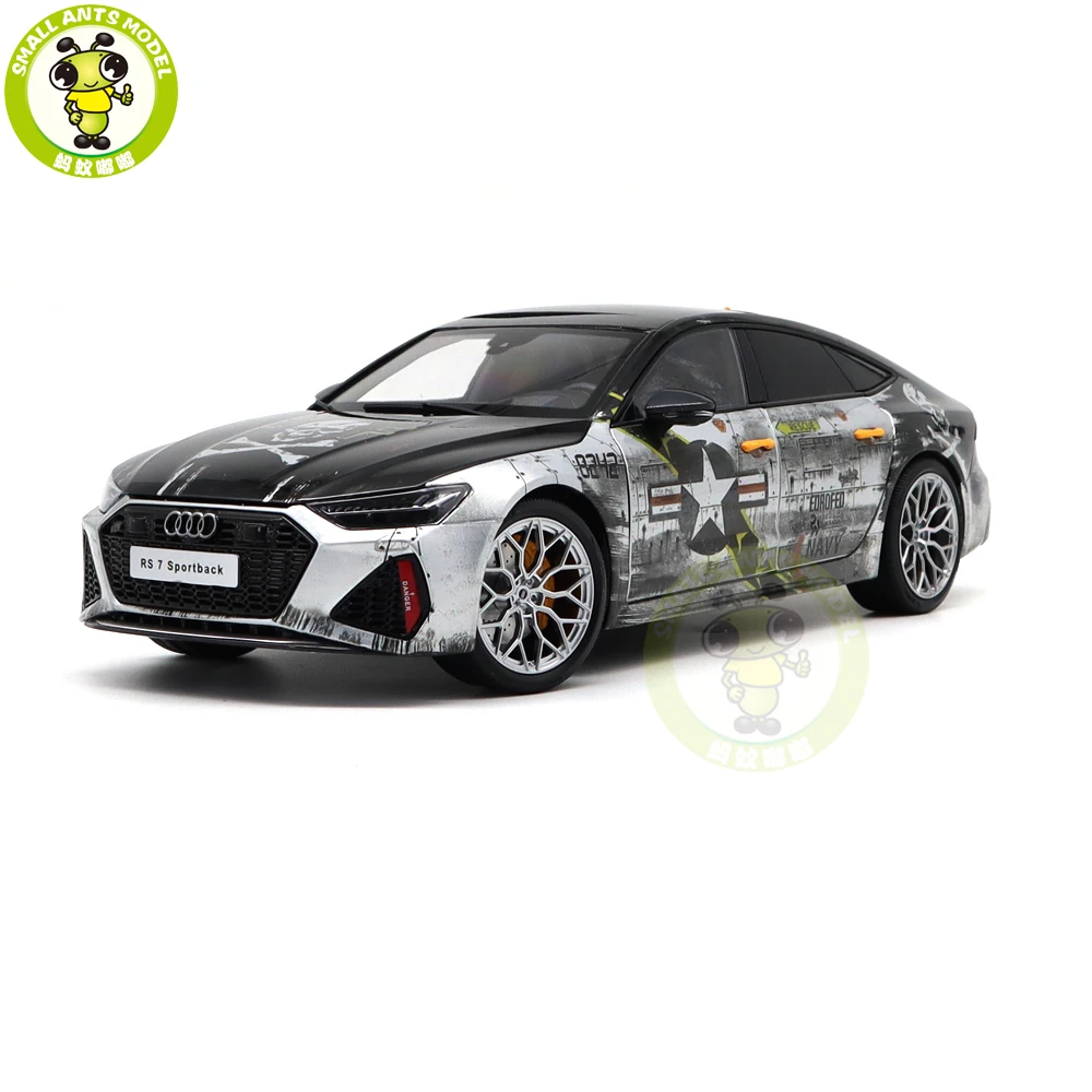 1/18 KengFai R S7 RS7 C8 Sportback 2021 F14 Jolly Rogers Diecast Model Toy Car Gifts For Father Friends