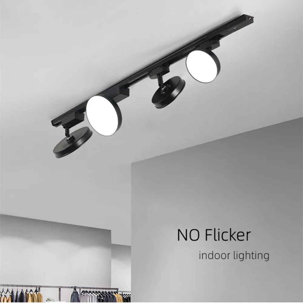 LED-Schienenleuchte, runder Deckenstrahler, hohe Helligkeit, Schienenbeleuchtungsset, Leuchte 7 W, 9 W, 12 W, für Wohnzimmer, Küche, Foyer