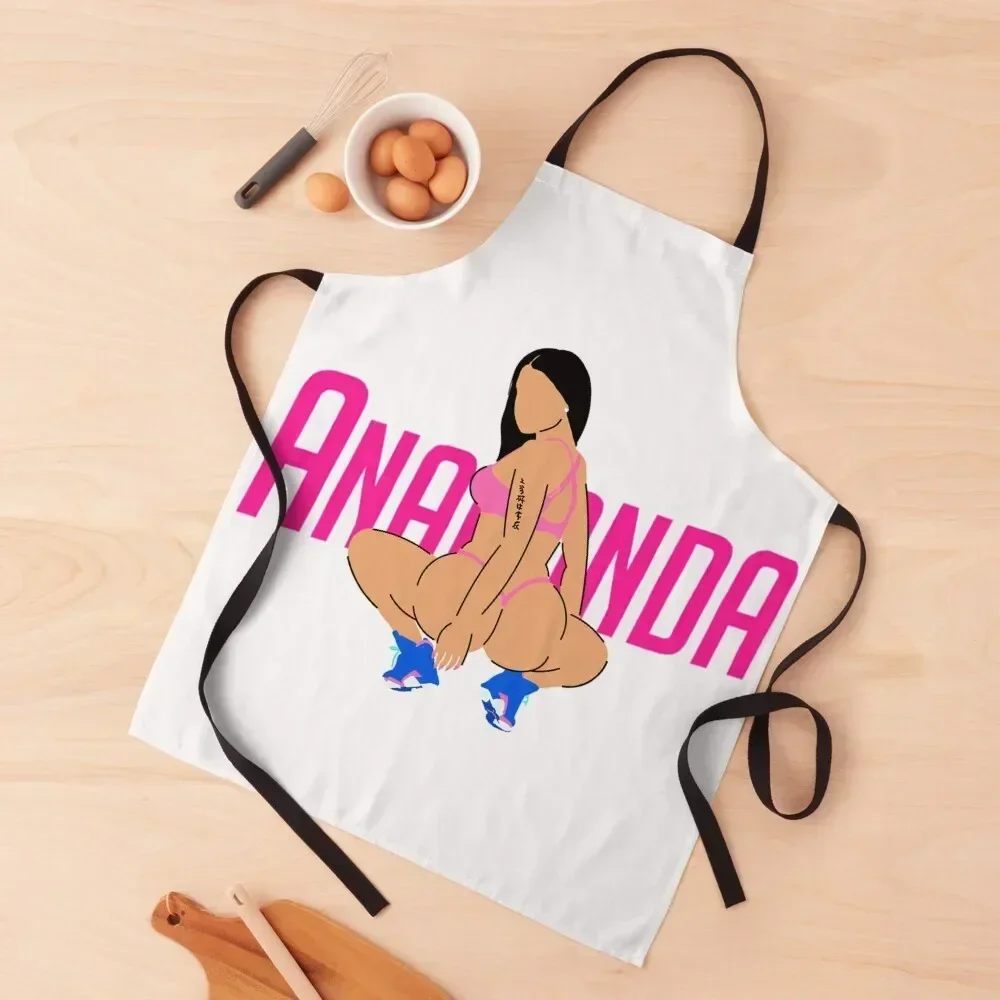 

Anaconda Nicki Minaj (With Title) Apron with personal logo Men gift bib Kitchen Items For Home Apron