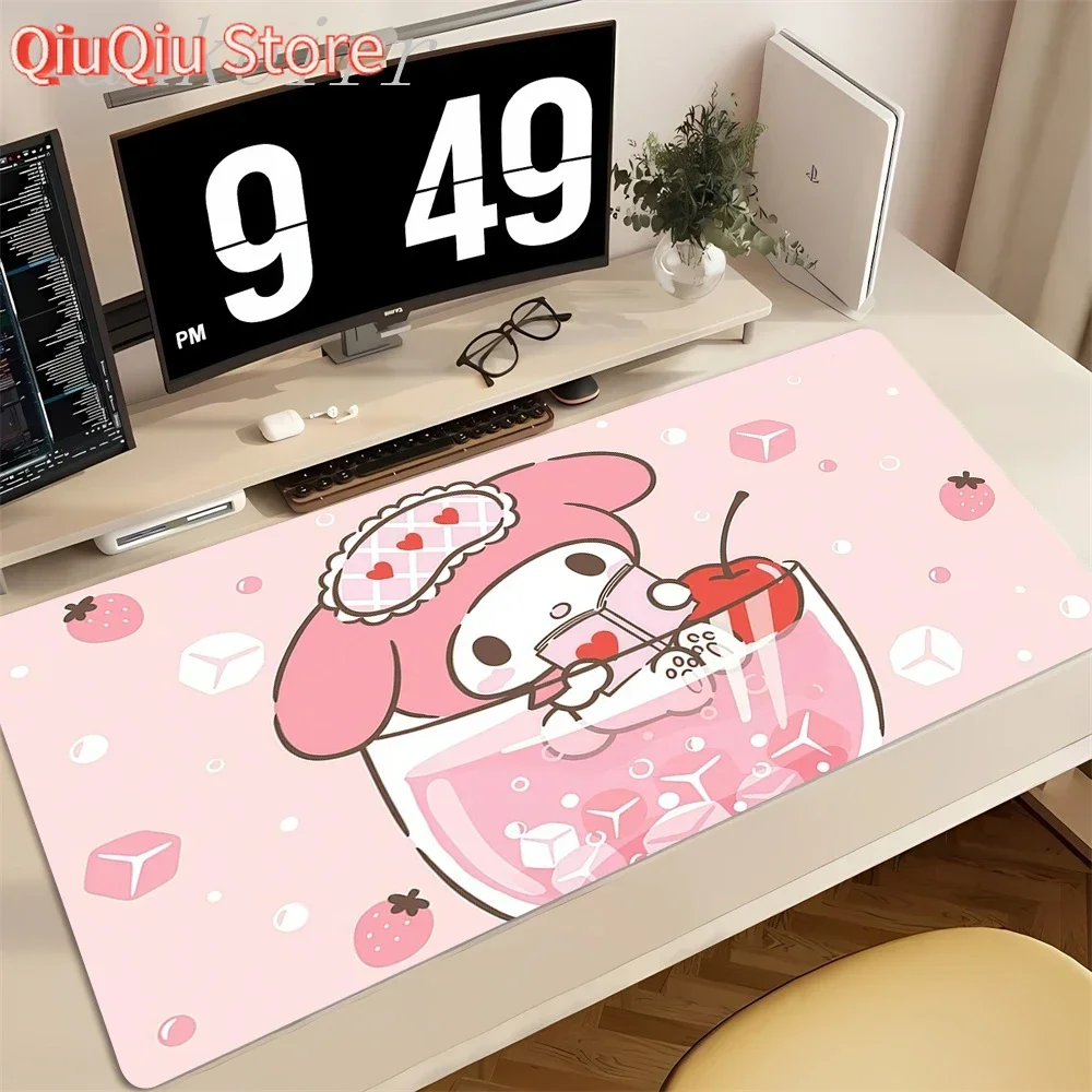 

Pink My Melody Anime Mousepad Cartoon Cute Large Mouse Pad Keyboard Pc Accessories Table Mat Gaming Cabinet 90x40 Carpet