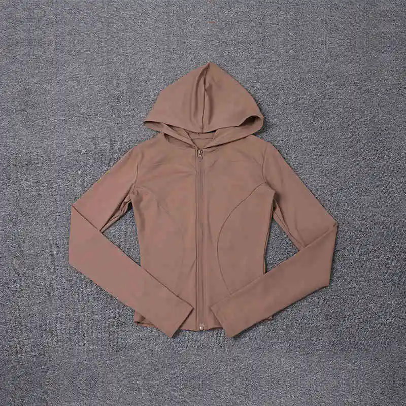 

Outdoor Running Women's Sports Jacket With Zipper Slimming and Chest Enhancing Sports Tracksuit Jacket