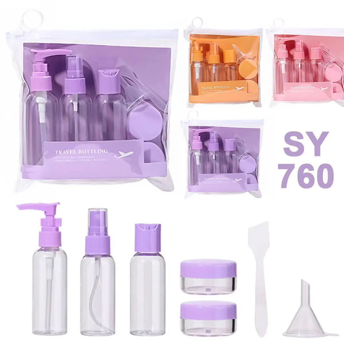 6Pcs Bottles Leak Proof Set For Toiletries TSA Approved Travel Container