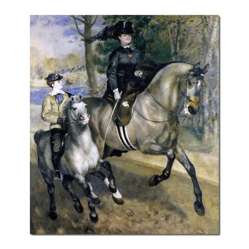 art canvas paintings  Madame Henriette Darras or The Rider -Pierre Auguste Renoir reproduction High Quality Handmade