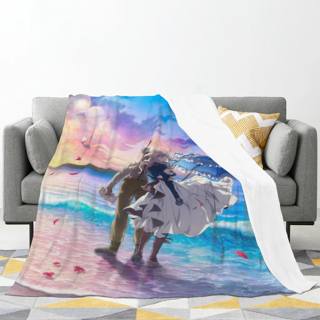 Violet Evergarden Comfortable Flanne Blanket Fluffy Soft Bedroom Decor Sofa Blankets Comforter Home and Decoration