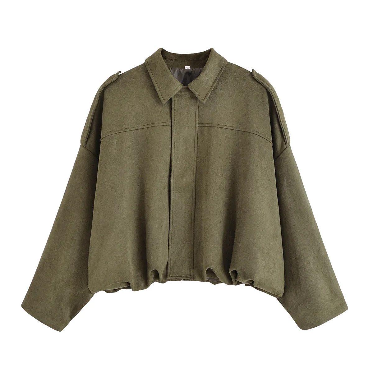 2026 New women's imitation suede bomber jacket