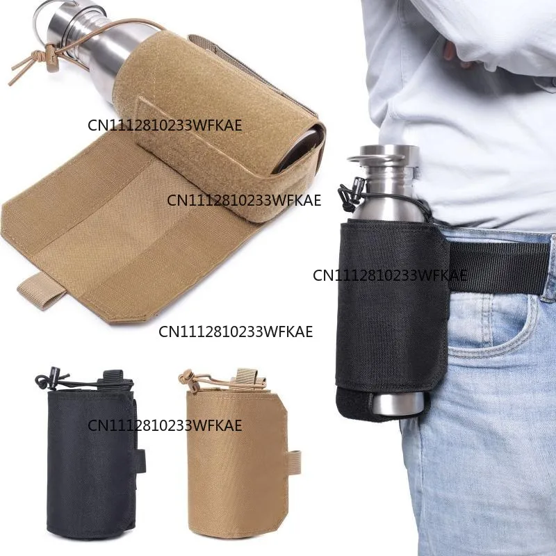 Tactical kettle bag field adjustable kettle cup cover, simple water cup fanny pack, mountaineering portable water cup fanny pack