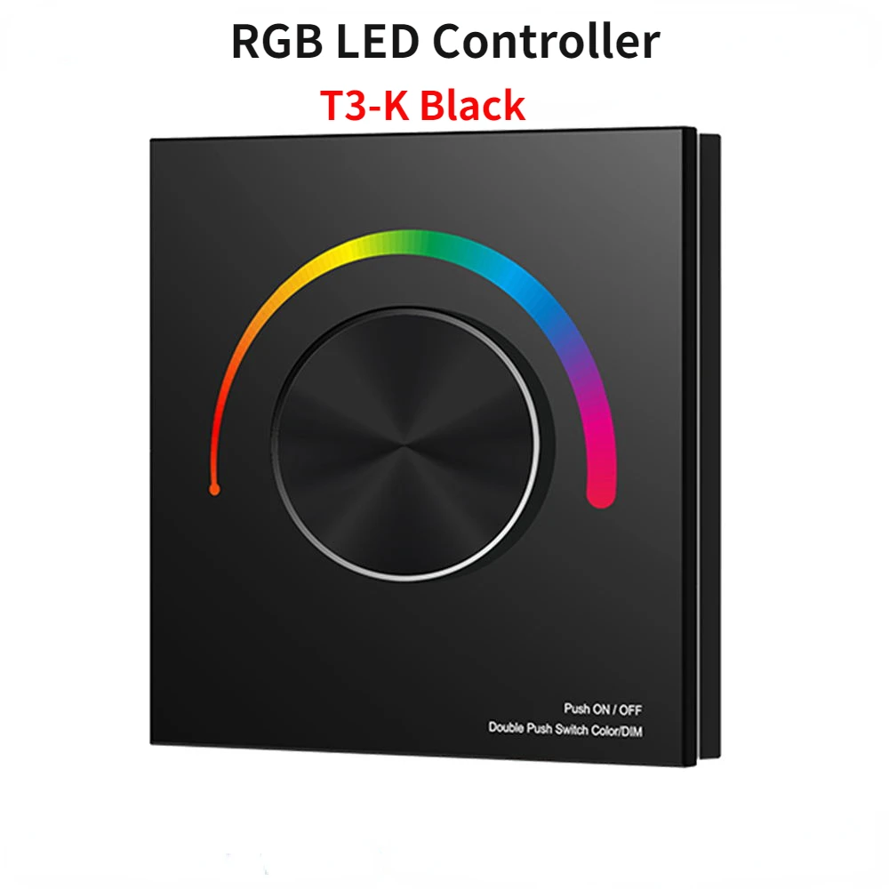 Imagem -06 - Painel de Vidro Giratório do Toque Dim Cct Rgb Conduziu o Controlador Dim para a Única Cor Temperatura de Cor Rgb Conduziu a Fita Dc1224v T1-k T2-k T3-k o