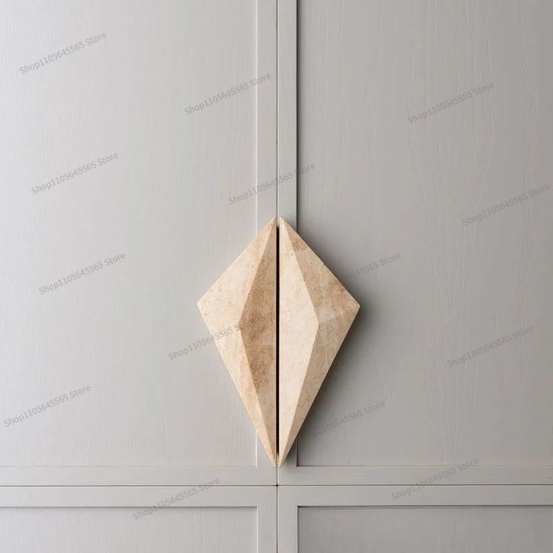 Retro Cave Stone Handle, Light Luxury Cabinet Door Handle, Creative Shaped Wardrobe Door Handle
