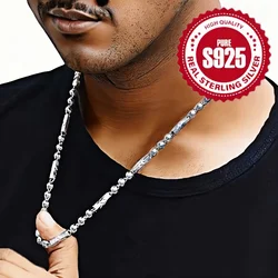 925 Sterling Silver Chain Necklace For Men, Suitable For Daily Wear Or Decoration, Christmas Wedding Anniversary Gift