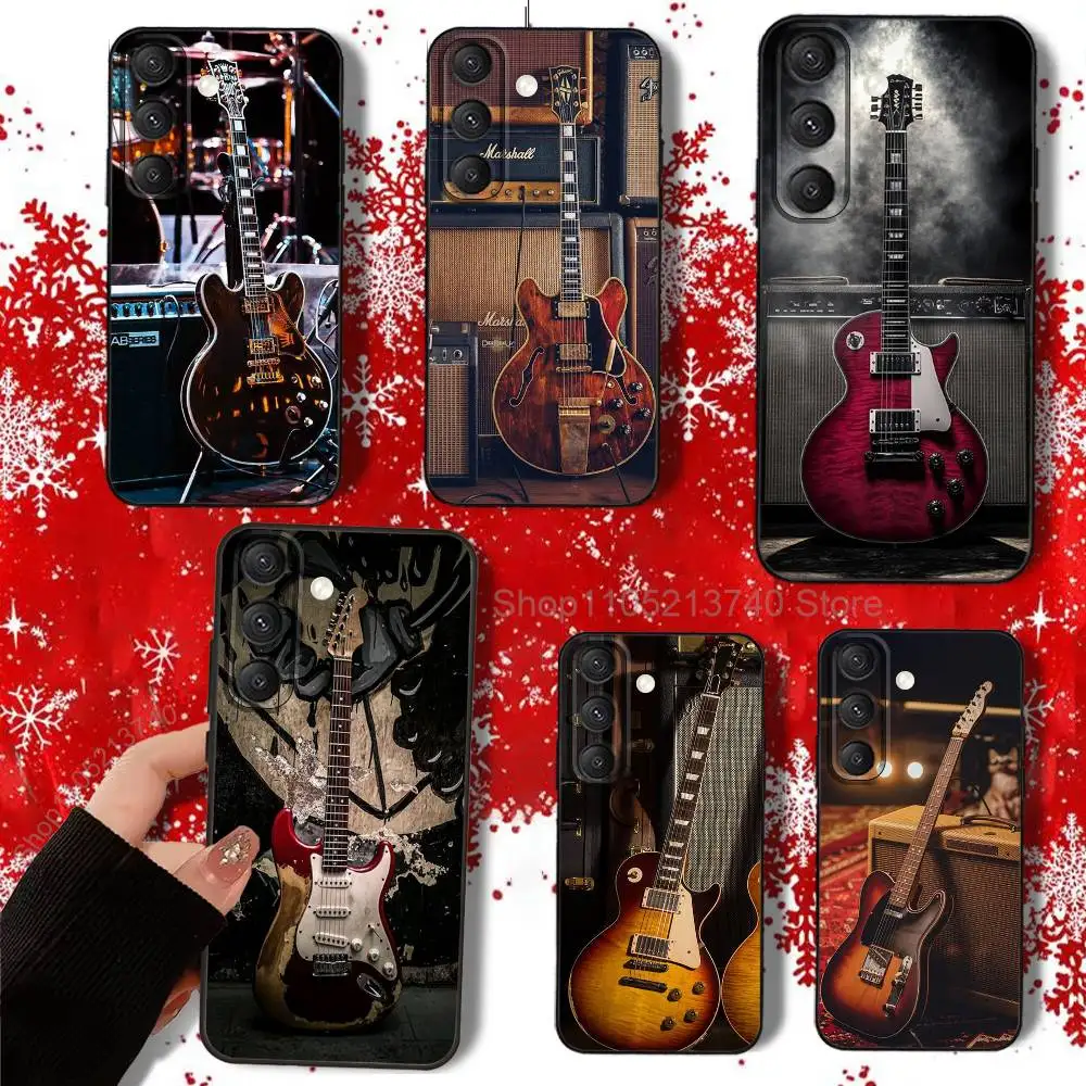 

Korean Trend G-Guitar For Samsung S22,S24,S25,S23,S20,S30,S21,Ultra,4G，Plus,5G,Fe,Lite black Allover print Phone Case