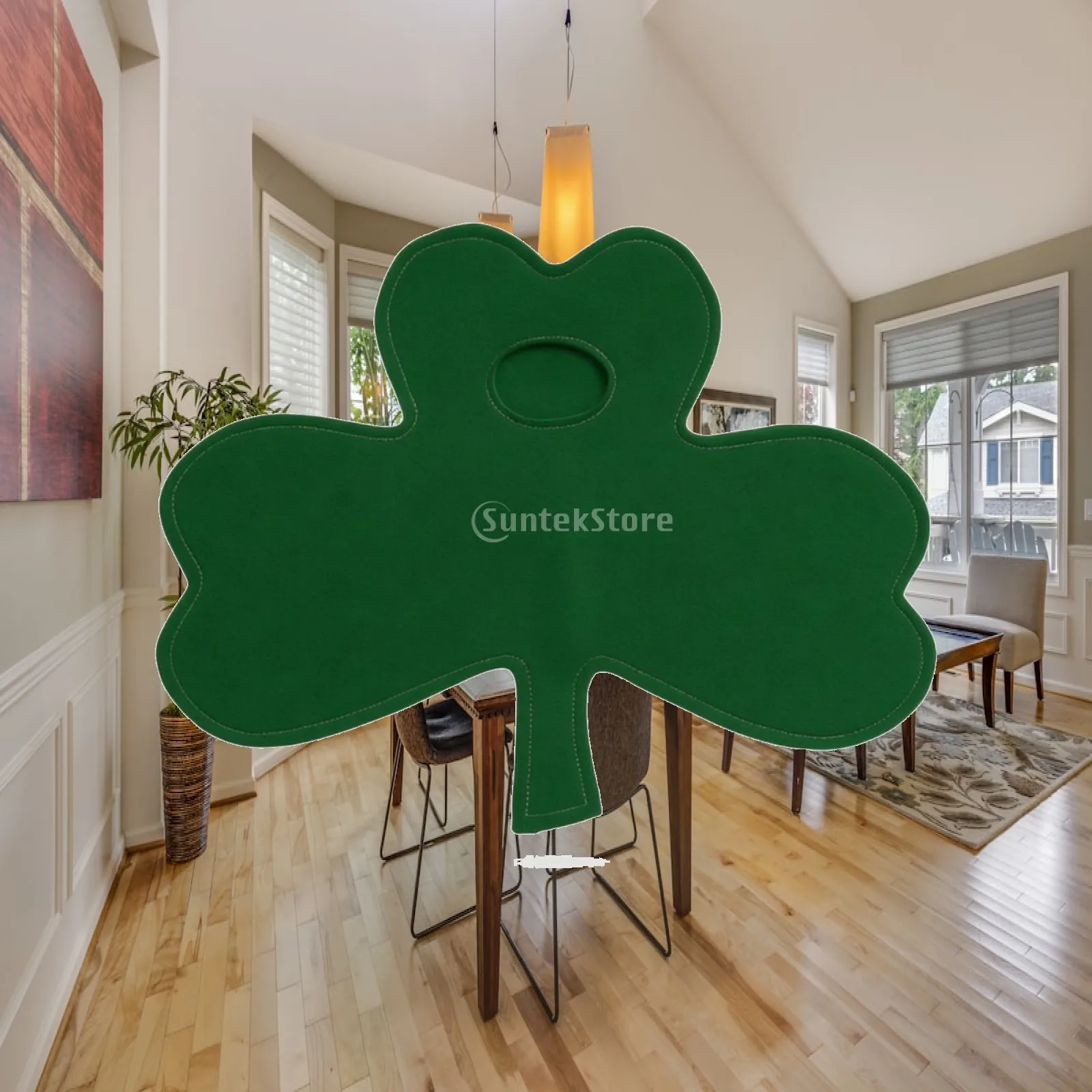 Clover Themed Goose Costume for 23 Inch Porch Goose Decorative Bird Cover with Neck Fastener Seasonal Garden Decorations