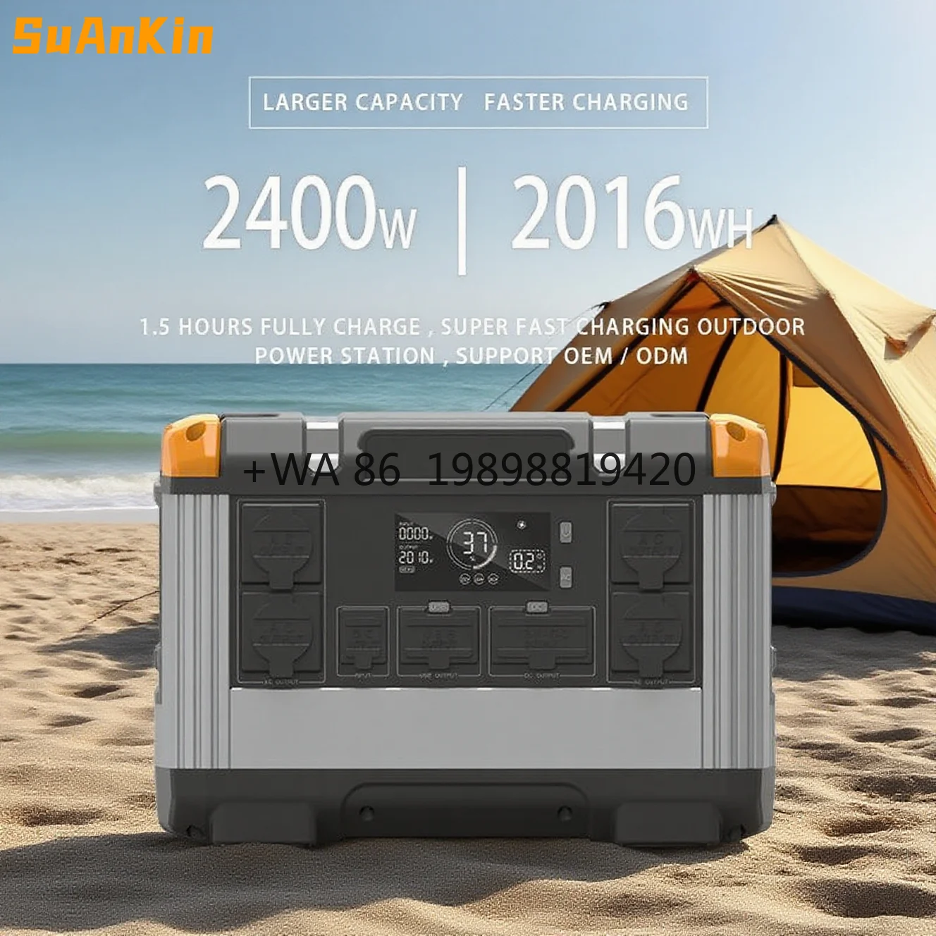 

Солнечный генератор 2400 Вт, 2016 Втч, 240 В, 50 Гц, зарядная станция для кемпинга