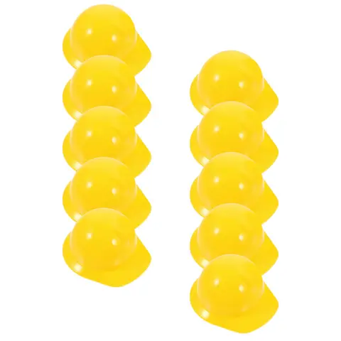 10 Pcs Mini Construction Hat Mini Helmets Plastic Safety Toy Cap Pet Hard Hat Small Chickens Helmets Accessories Decorative