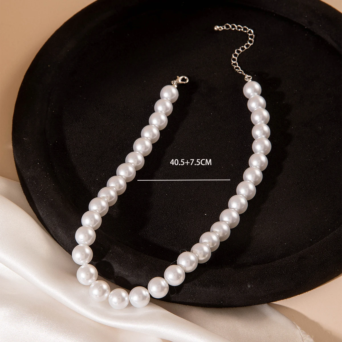 Tocona Fashion Elegant White Lmitation Pearl Long Tassel Necklace Suitable For Girls' Parties Gatherings Jewelry Accessories