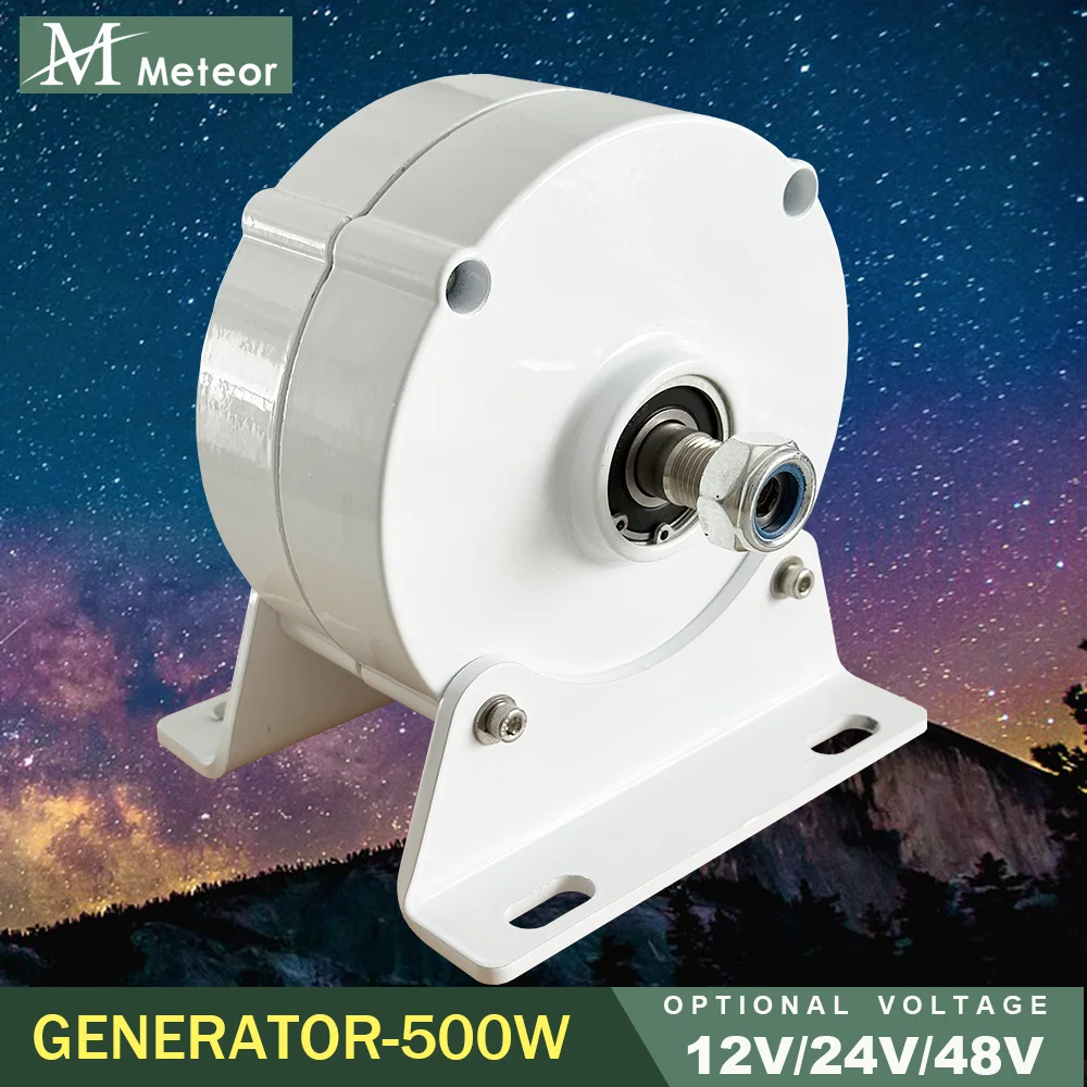 Imagem -02 - Gearless Permanent Magnet ac Alternadores para Turbina de Água Eólica Hidro de Uso Doméstico Gerador de Baixa Velocidade Fases 12v 24v 48v 500w