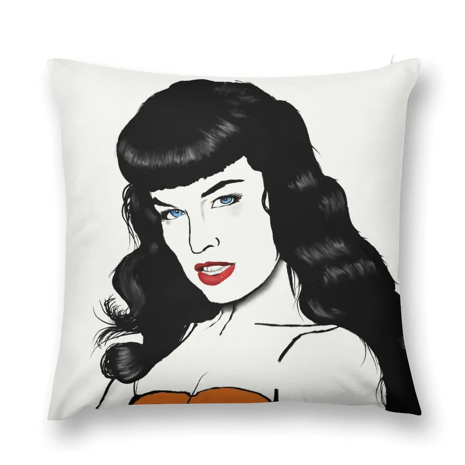 

Bettie Page Throw Pillow Pillow Case Christmas Christmas Covers Cushions For Sofa Cushions For Children pillow