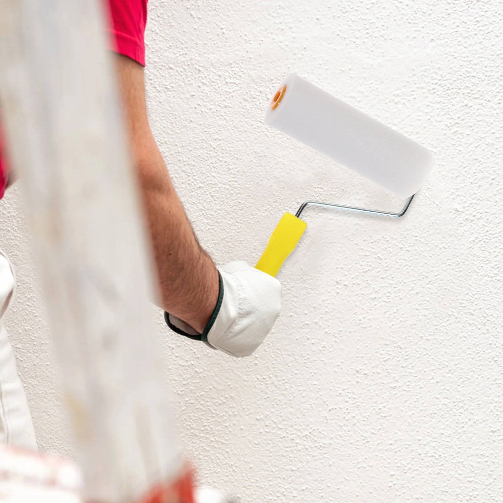 Rullo di vernice in spugna da 10 pezzi, 4 forniture per pavimenti per la pittura della casa, parete, schiume in ABS, rulli in pollici piccoli