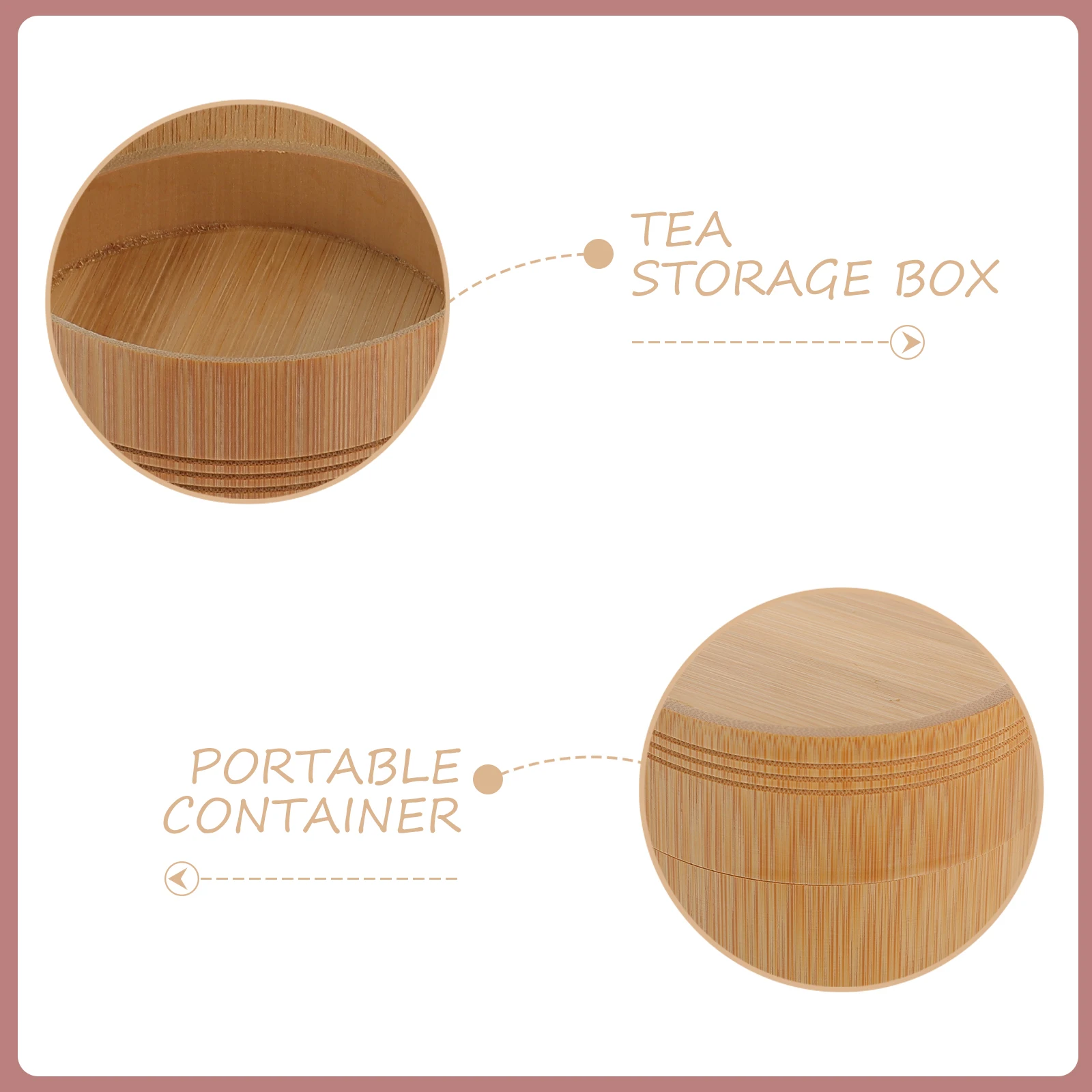 

Tea Storage Tank Sealed Jars Can with Lid Canisters for Loose Airtight Bamboo