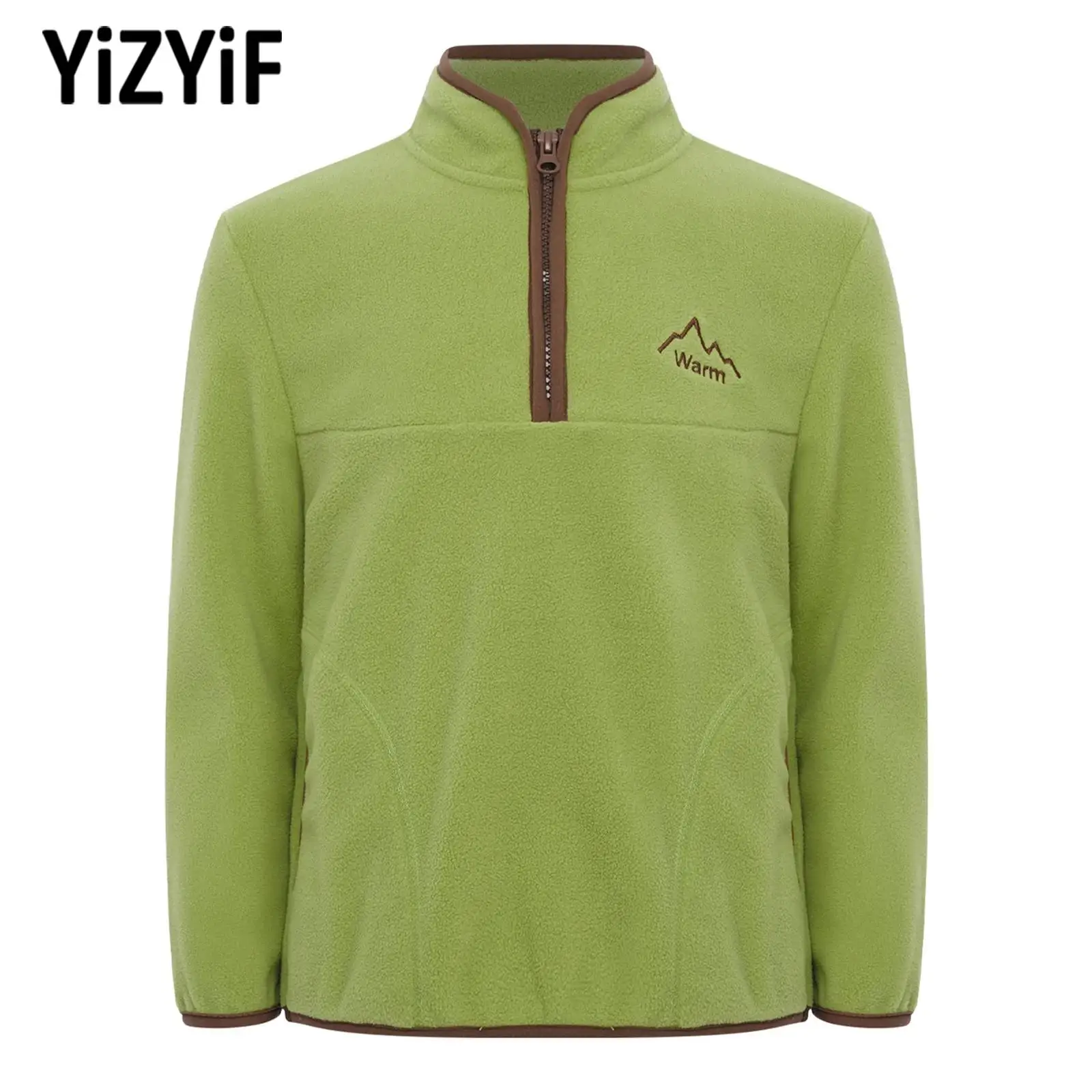 

Children Boys Warm Fleece Autumn Winter Sweatshirt Stylish Long Sleeve Pullover Casual Top for Outdoor Camping Hiking Daily Wear