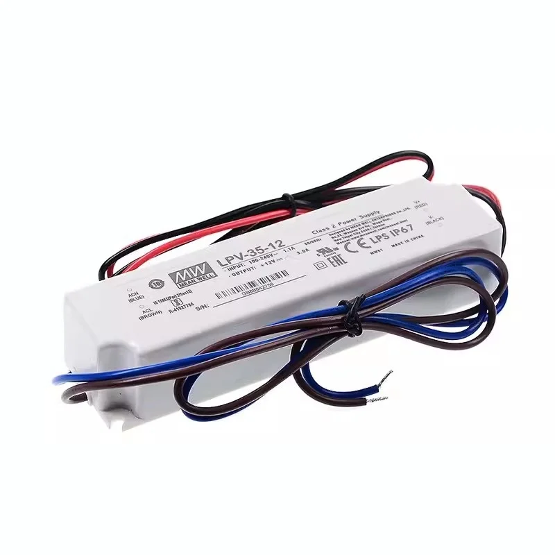 MEAN WELL 100%-NEW LPV-35-24 LPV-35-12 LPV-35-5 LPV-35-15 LPV-35-36 LPV-35 35W 24V 12V 5V Single Output Switching Power Supply