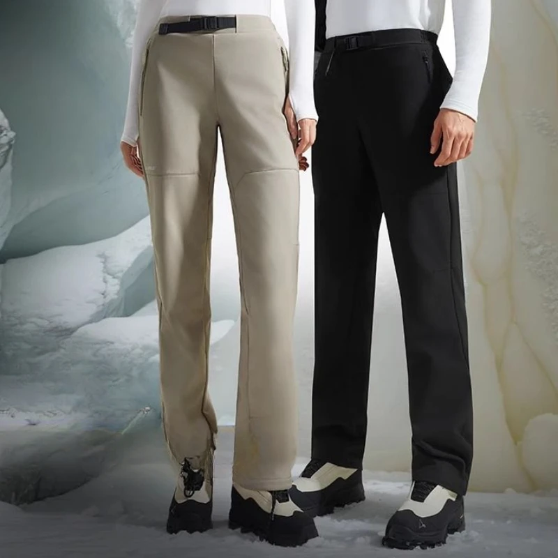 SUPIELD Winter Air Gel Soft Shell Pants Outdoor Warm Windproof Wear-resistant Casual Pants Men And Women Loose Trousers