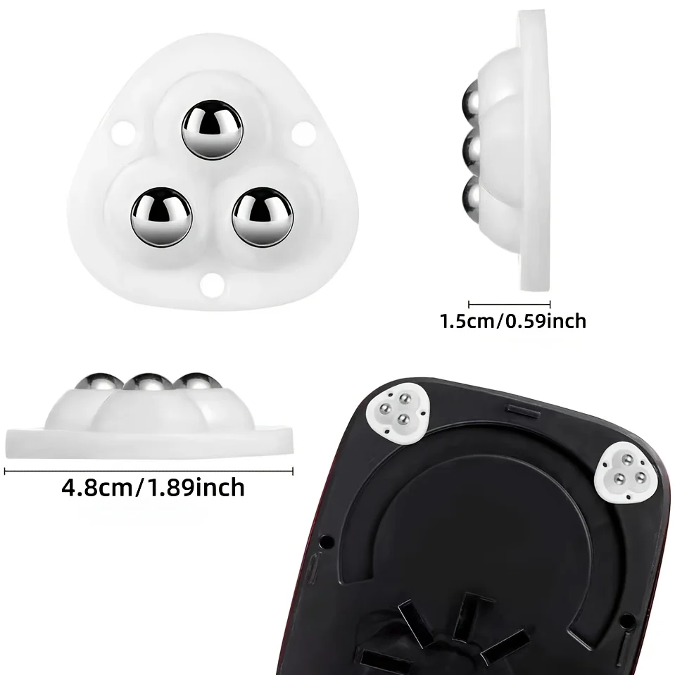 12pcs Small Appliance Casters - Punch-Free Silent Wear-Resistant Universal Wheels, Self-Adhesive/Punch Two-in-One