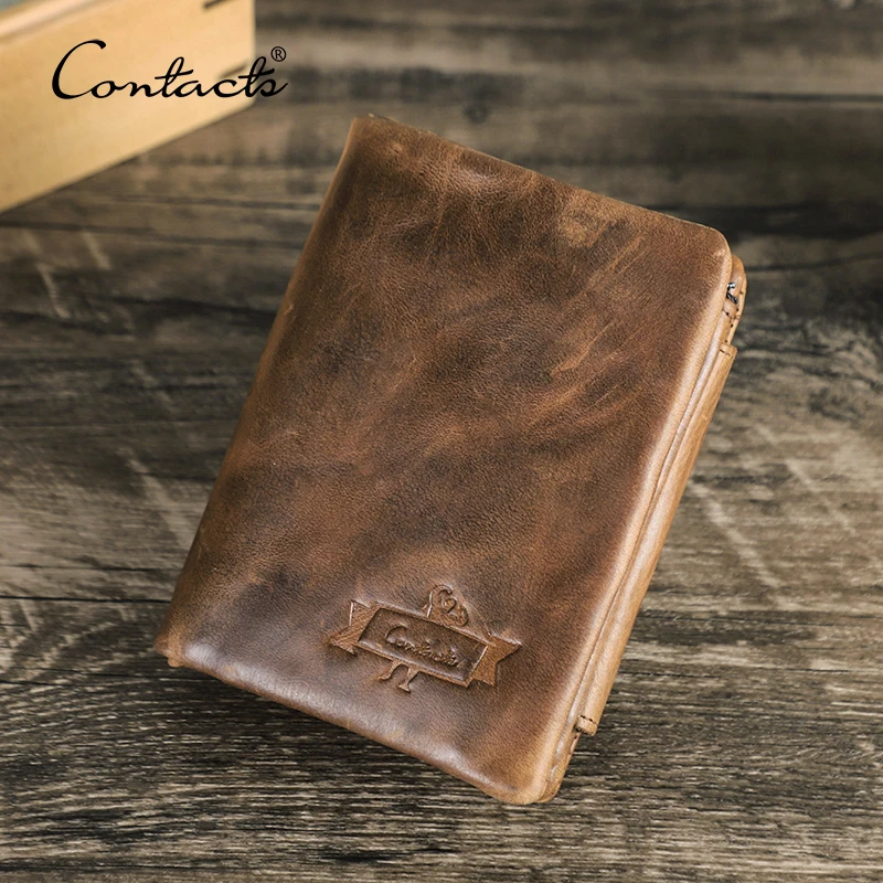 الاتصال حقيقية محفظة جلدية رجالي العلامة التجارية تصميم محفظة نسائية للعملات المعدنية للذكور الائتمان حامل بطاقة ضئيلة Trifold محافظ خمر حقيبة صغيرة