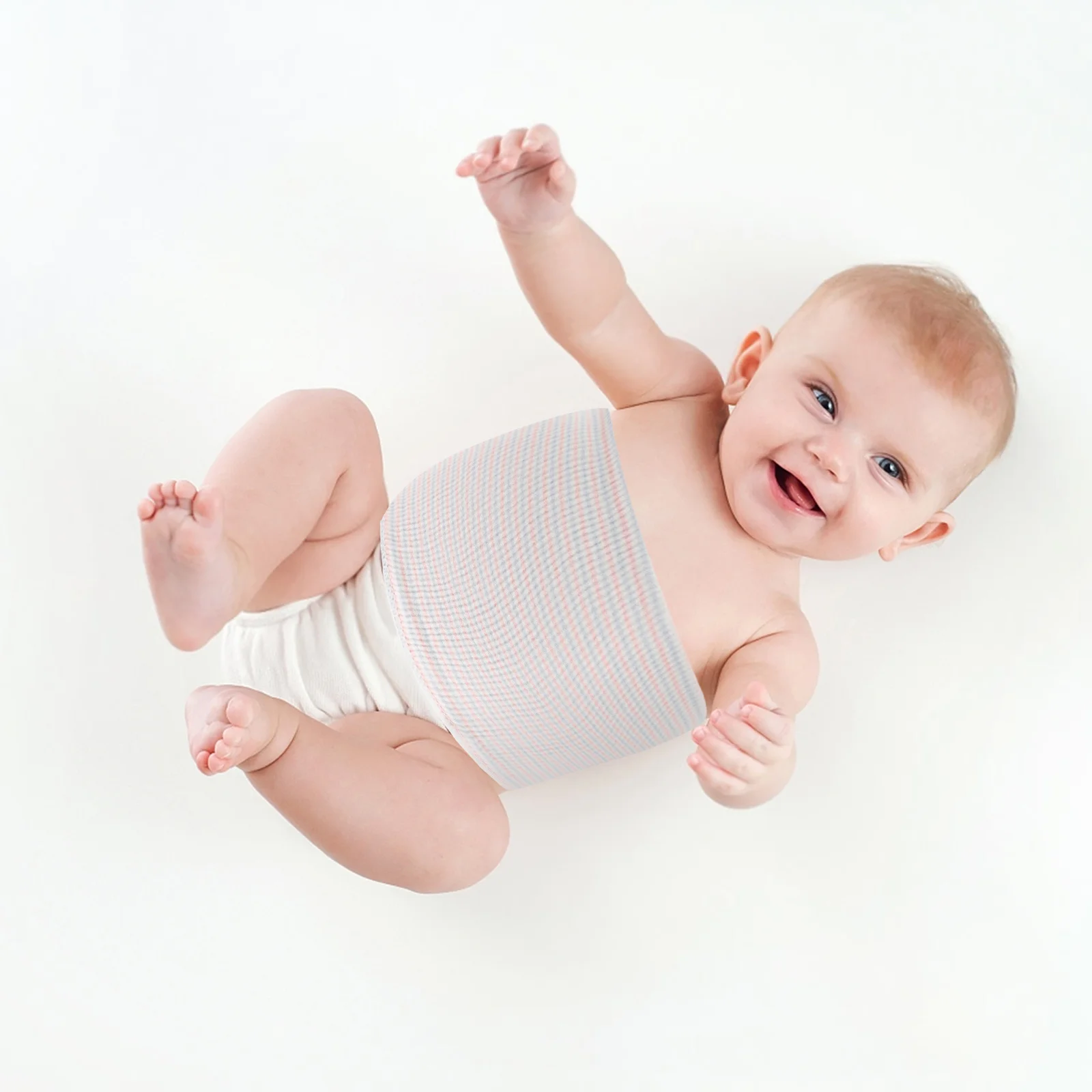 

24pcs Baby Striped Newborn Abdomen Soft Cotton Keep Warm Umbilical Cord Care Protector For Infant Toddler Warm Abdomen Band