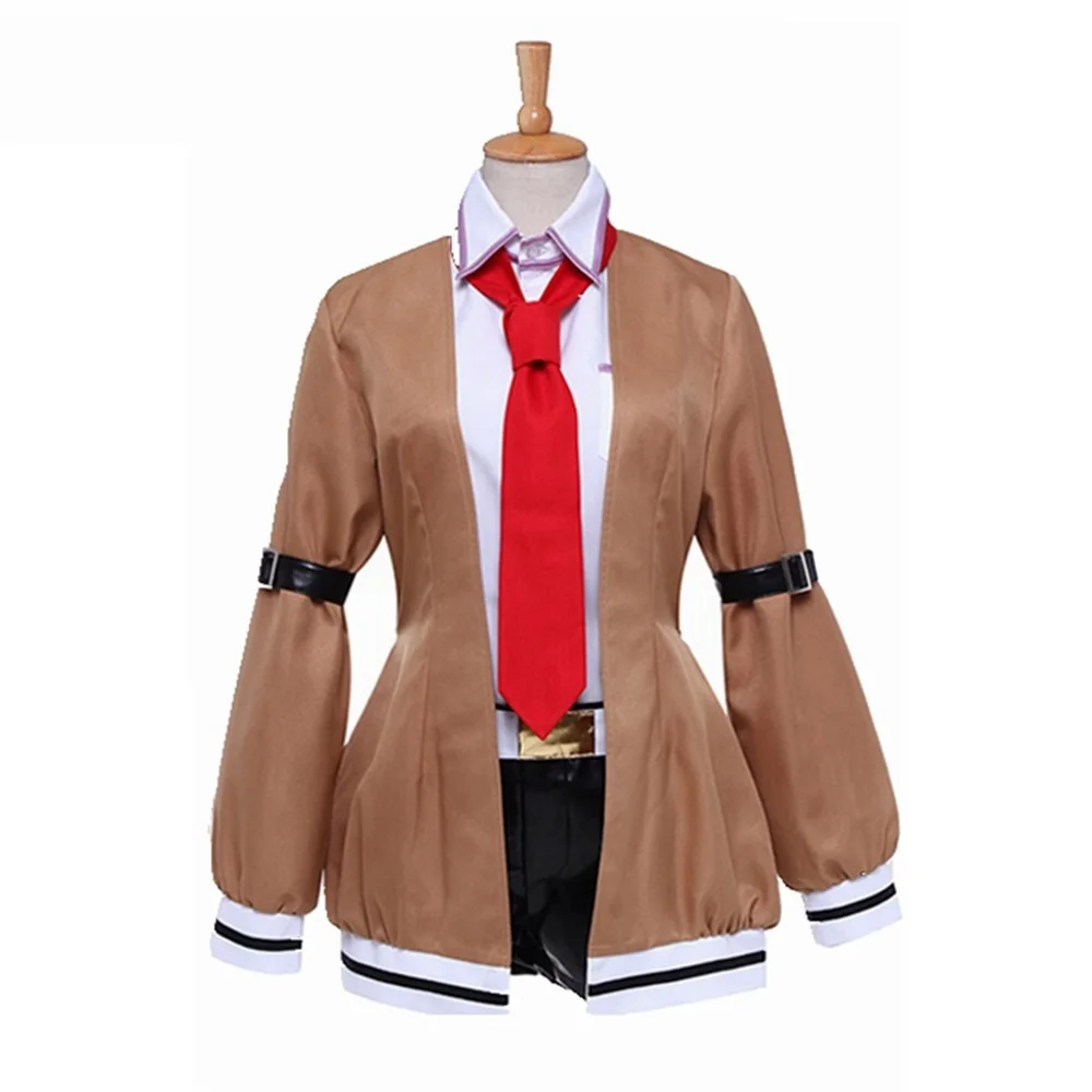 Unisex Anime Cos Makise Kurisu Christina the zombie Cosplay Costume Uniform