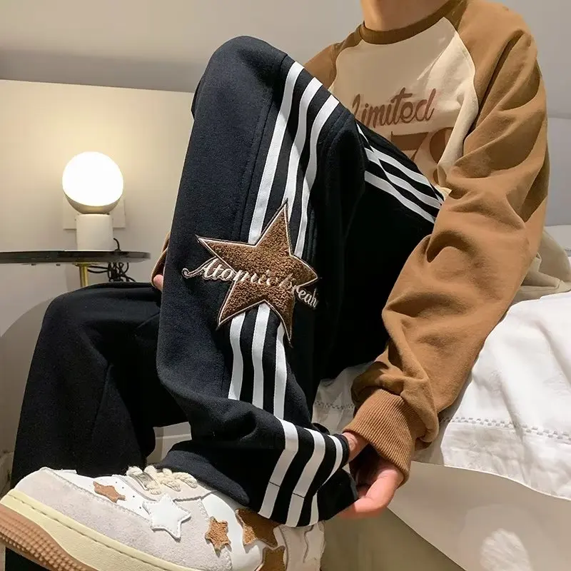 

2023 Klein Blue Men's Straight Pants Casual Loose Trousers Streetwear Male Hip Hop Sweatpants