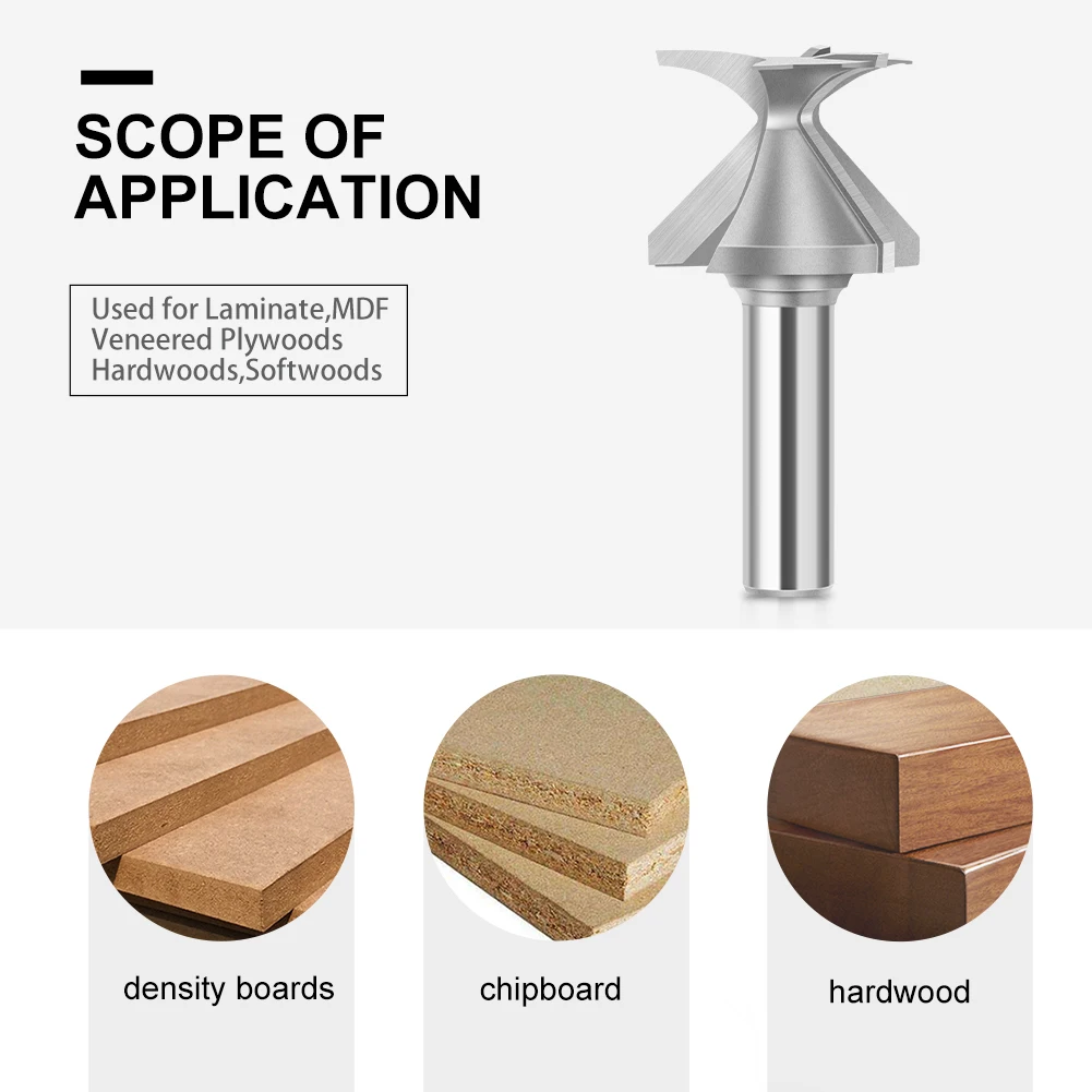 R18/R30 1/2-Inch Shank Woodworking Router Bit,Tongue and Groove Router Bit,Carbide Tip V Bit