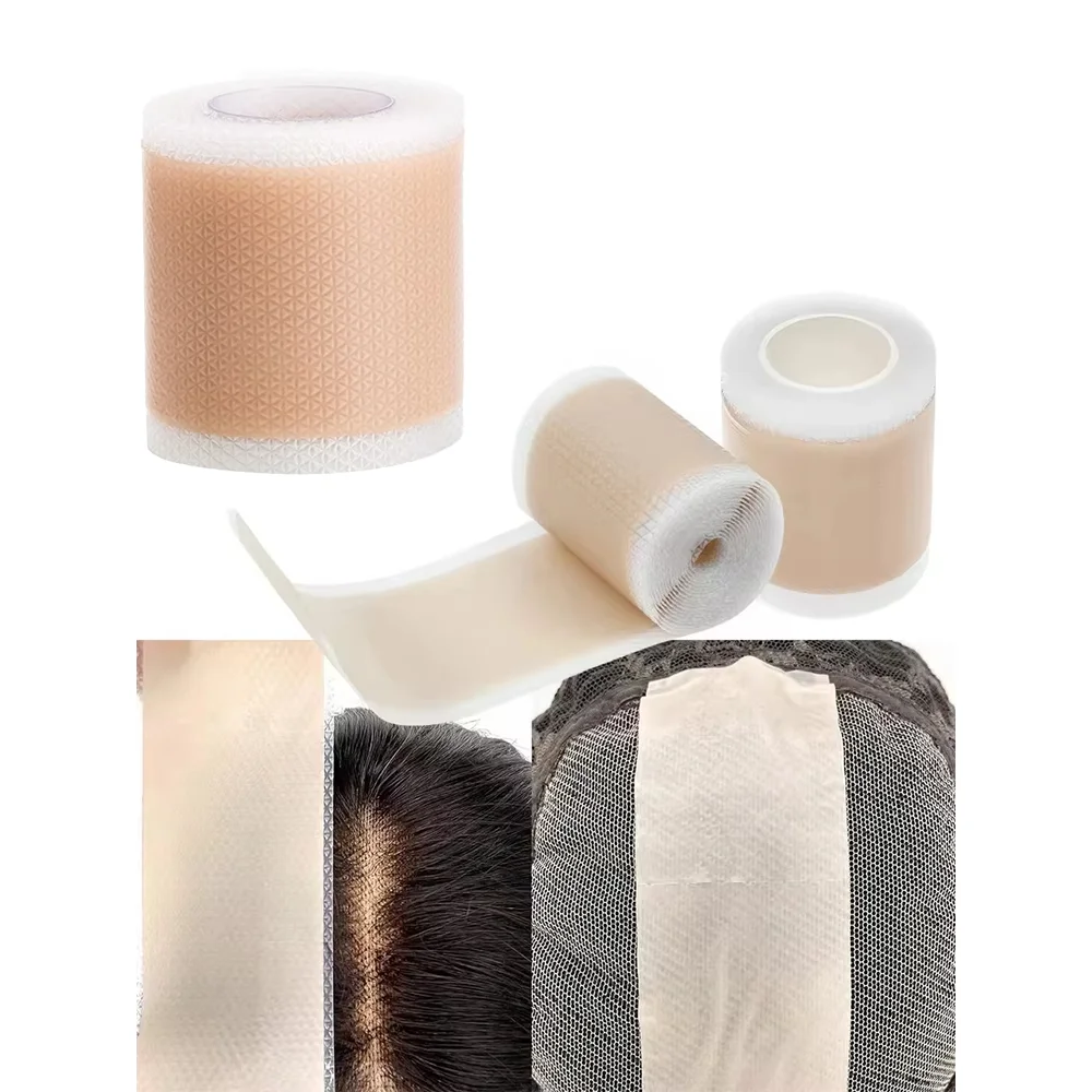 Ultra-Thin Breathable Silicone Lace Tape Non-Slip Knotted Wig Grip Grids for Secure Fit Comfortable Lace Tape for Wigs
