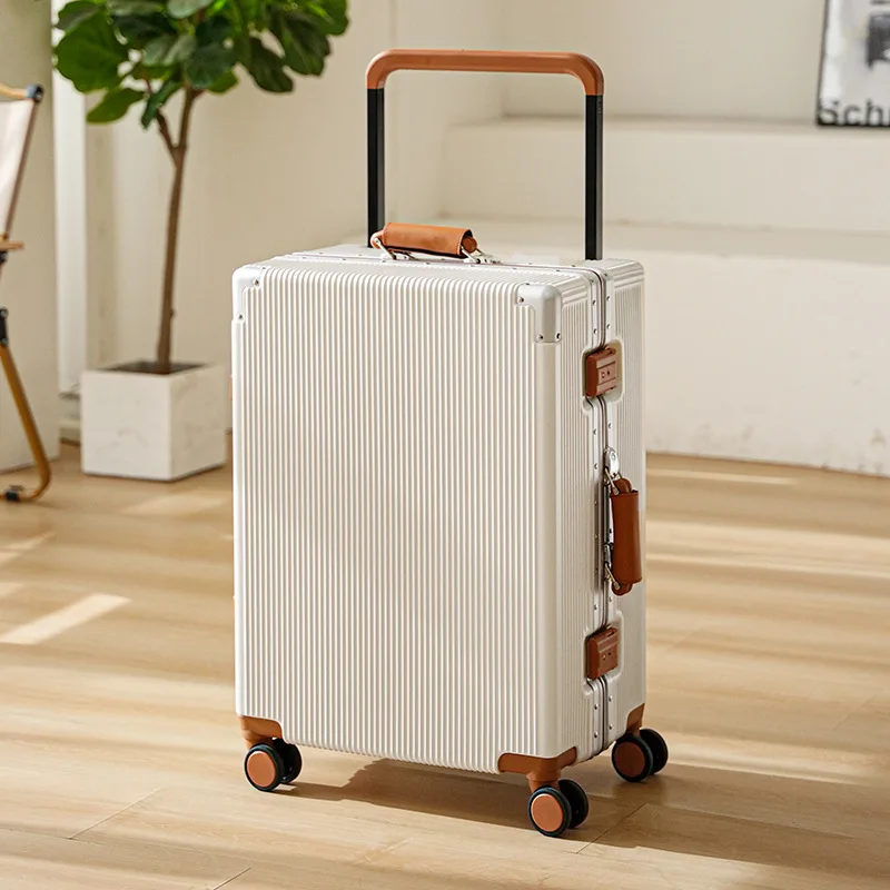 Wide pull rod high-quality luggage with high appearance 2024 new model sturdy, durable, thick password travel suitcase