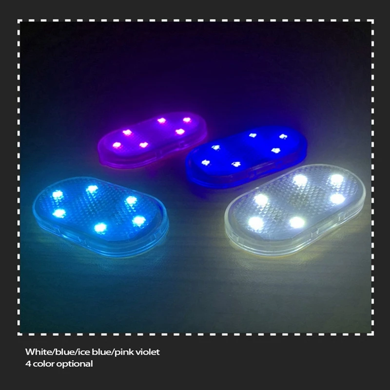 2Pcs USB Charging Car Indoor Atmosphere Light Car Lighting Reading Light LED Atmosphere Light Press Sensor