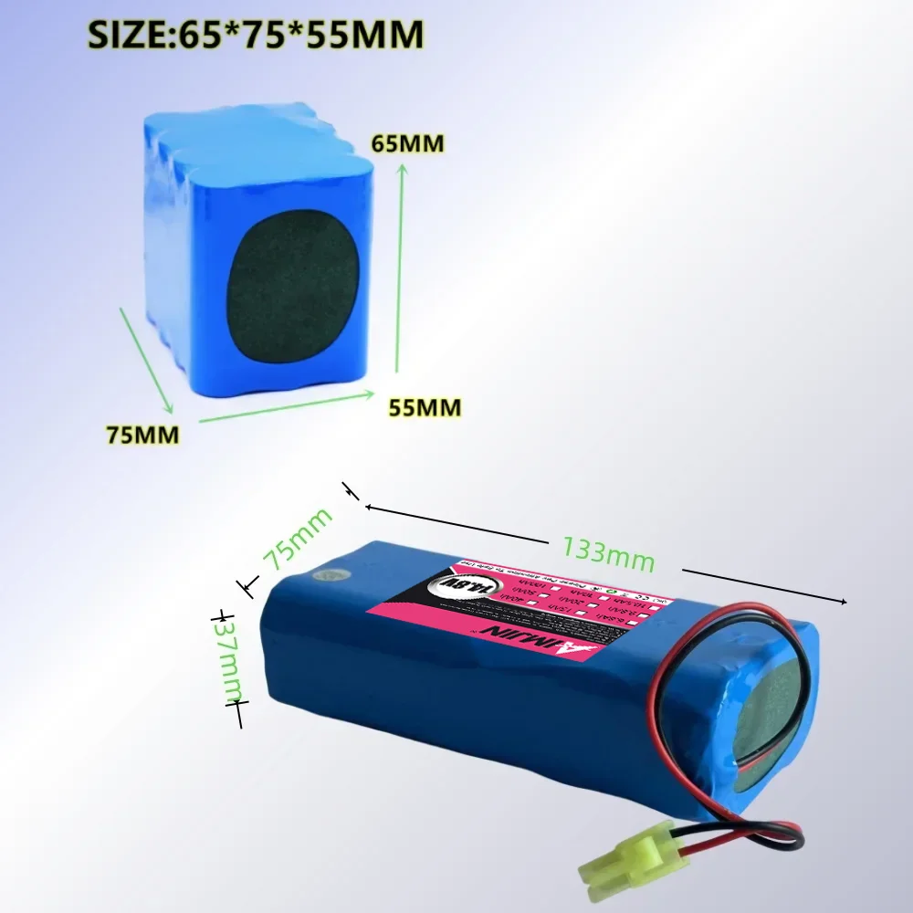 2026 New 4S3P 14.8V 10Ah BMS lithium battery is widely used in scooters, tricycles and other automobiles 4S3P 12V 10Ah +BMS