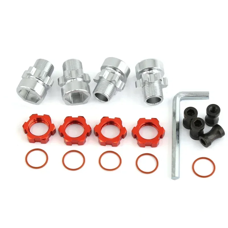 Metal 12Mm To 17Mm Splined Wheel Hex Hub Adapter For TRXS Slash2wd Rustler Stampede Bandit 4WD RC Car Parts