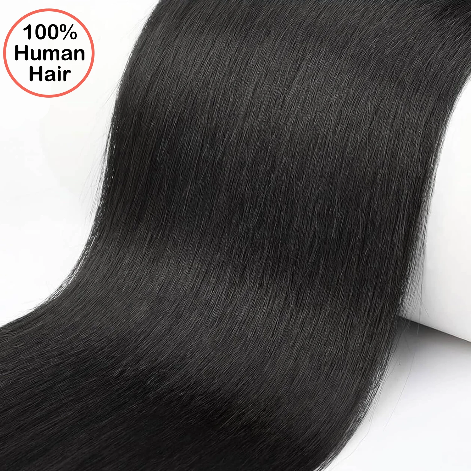 ห่อรอบผมหางม้าผมมนุษย์คลิปในต่อผมหางม้า 8-26 นิ้วตรง One Piece คลิปใน Hairpieces ผมมนุษย์จริง