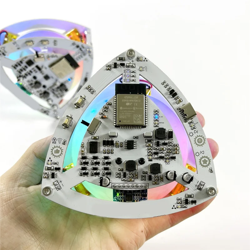 Selbstausgleichendes Lelot-Dreiecksmodell, leuchtendes Ornament, wissenschaftliches experimentelles Werkzeug, eckiger Momentum, Konservierung