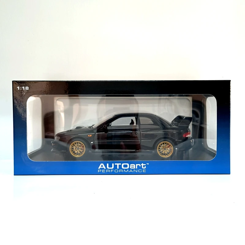 Auotoart 1:18 Impreza 22B STI Black JDM Alloy Fully Open Simulation Limited Edition Metal Static Car Model Toy Gift