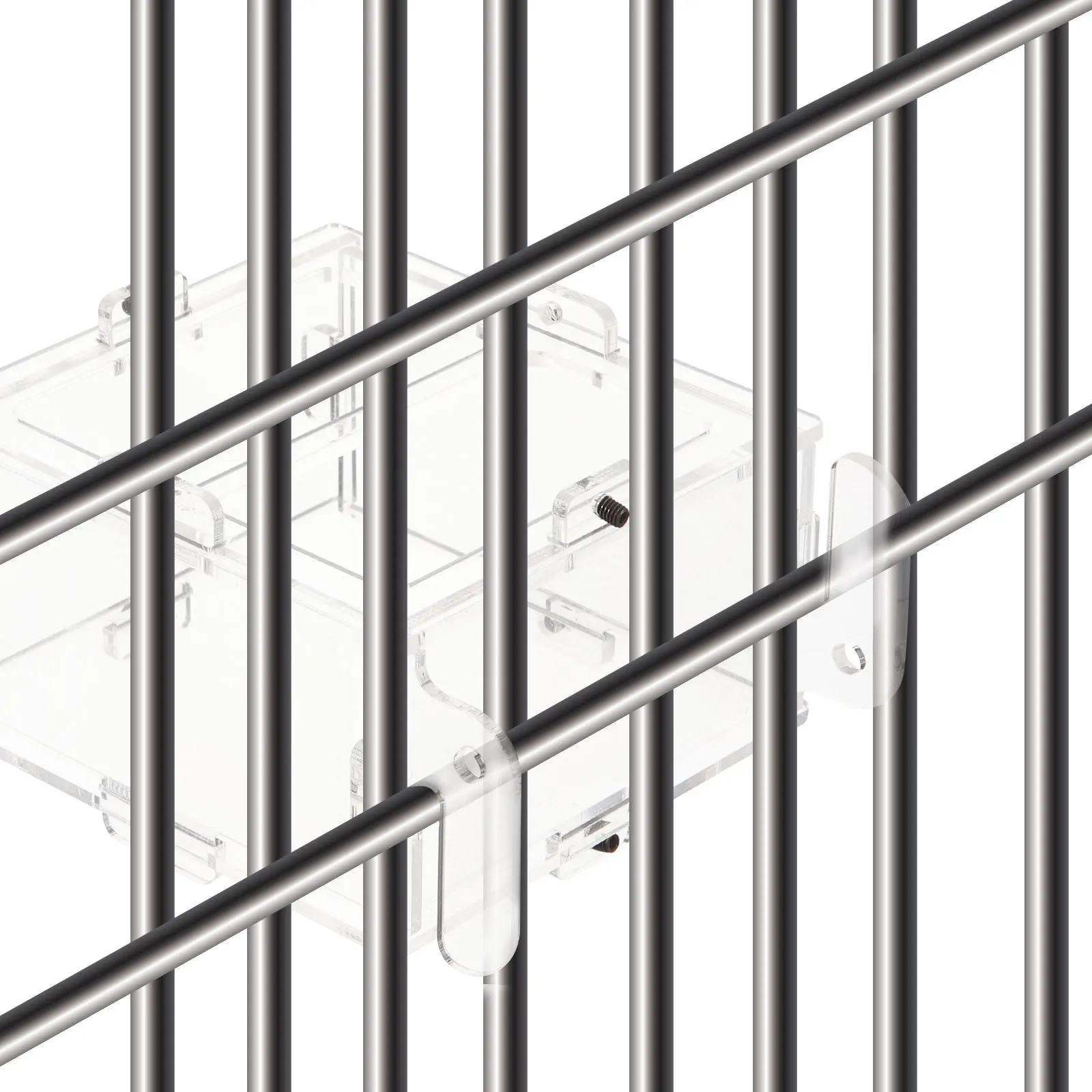 

Durable Acrylic Splash-Proof Bird Feeder Large Capacity Burr-Free Surface Bird Cage Food Holder for Parrot Feeder